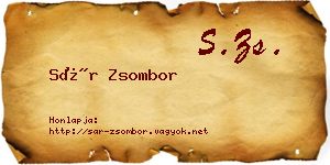 Sár Zsombor névjegykártya