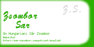 zsombor sar business card